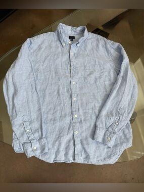 J. Crew Men's Classic Linen-blend Button-Down Shirt